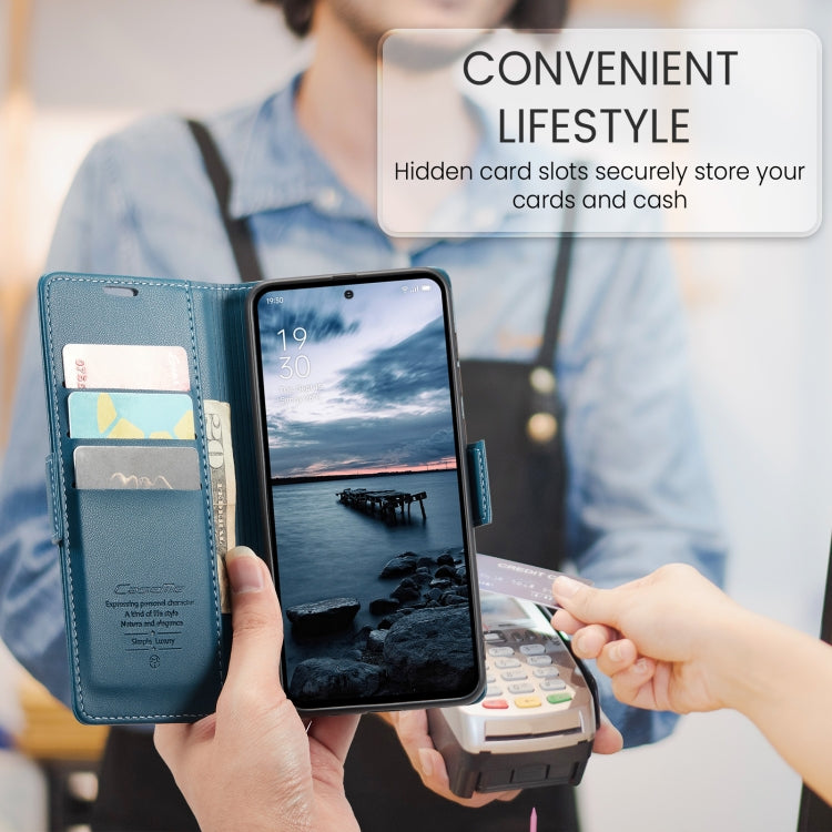For OPPO Reno12 Pro 5G Global CaseMe 023 Butterfly Buckle Litchi Texture RFID Anti-theft Leather Phone Case