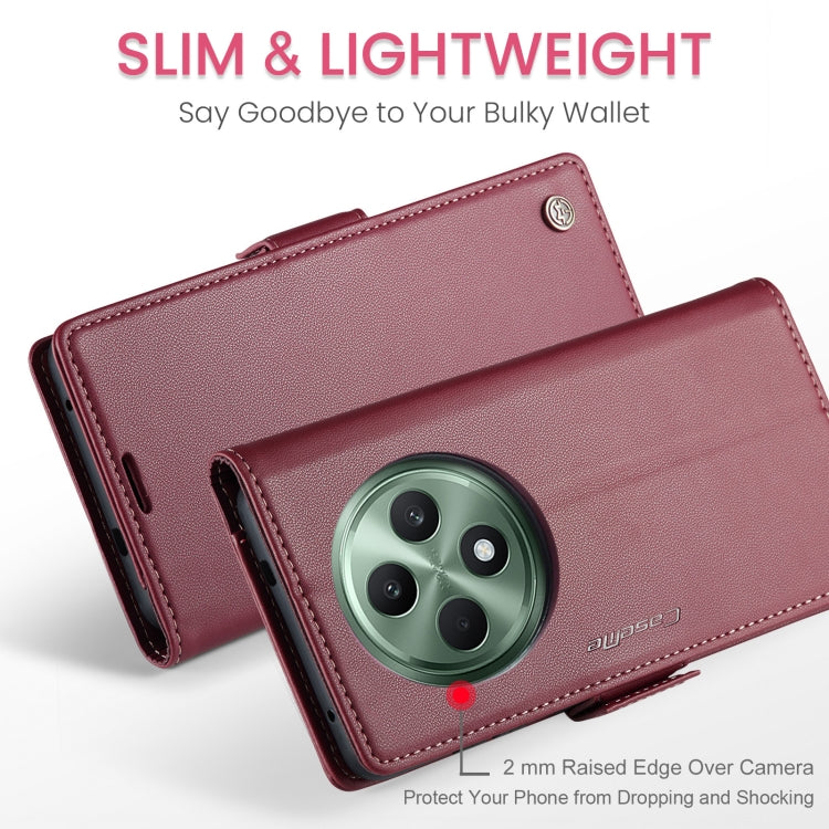For OPPO Reno12 F /12 FS 5G CaseMe 023 Butterfly Buckle Litchi Texture RFID Anti-theft Leather Phone Case