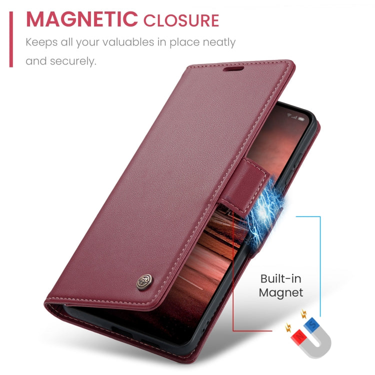 For OPPO Reno12 F /12 FS 5G CaseMe 023 Butterfly Buckle Litchi Texture RFID Anti-theft Leather Phone Case