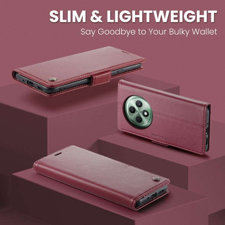 For OPPO Reno12 F /12 FS 5G CaseMe 023 Butterfly Buckle Litchi Texture RFID Anti-theft Leather Phone Case