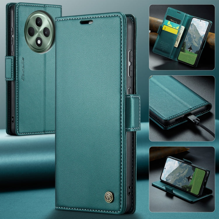 For OPPO Reno12 F /12 FS 5G CaseMe 023 Butterfly Buckle Litchi Texture RFID Anti-theft Leather Phone Case