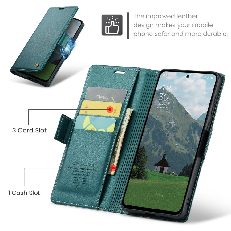 For OPPO Reno12 F /12 FS 5G CaseMe 023 Butterfly Buckle Litchi Texture RFID Anti-theft Leather Phone Case