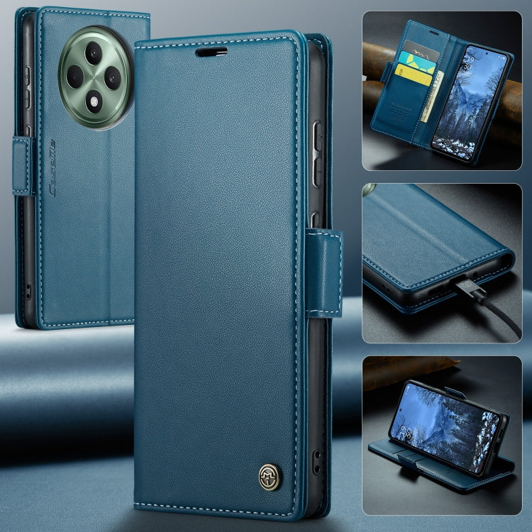 For OPPO Reno12 F /12 FS 5G CaseMe 023 Butterfly Buckle Litchi Texture RFID Anti-theft Leather Phone Case