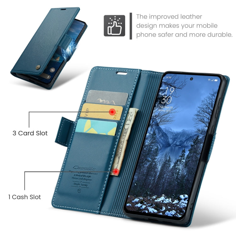 For OPPO Reno12 F /12 FS 5G CaseMe 023 Butterfly Buckle Litchi Texture RFID Anti-theft Leather Phone Case