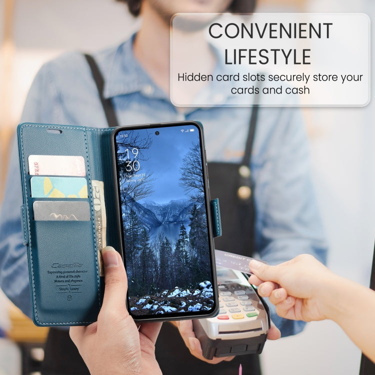 For OPPO Reno12 F /12 FS 5G CaseMe 023 Butterfly Buckle Litchi Texture RFID Anti-theft Leather Phone Case