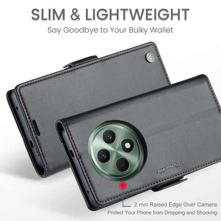 For OPPO Reno12 F /12 FS 5G CaseMe 023 Butterfly Buckle Litchi Texture RFID Anti-theft Leather Phone Case