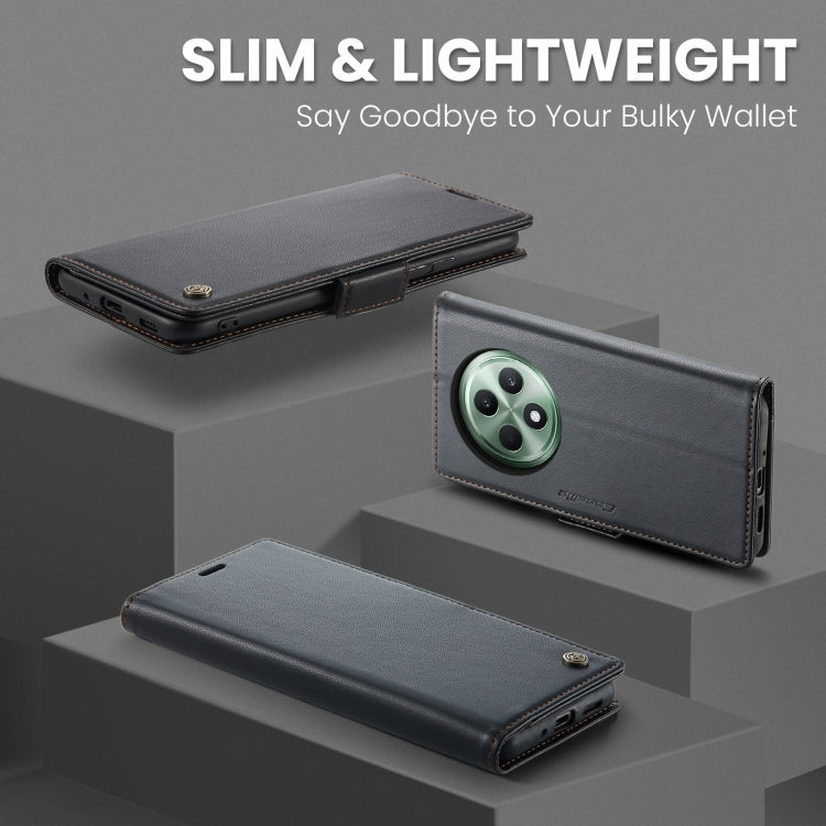 For OPPO Reno12 F /12 FS 5G CaseMe 023 Butterfly Buckle Litchi Texture RFID Anti-theft Leather Phone Case