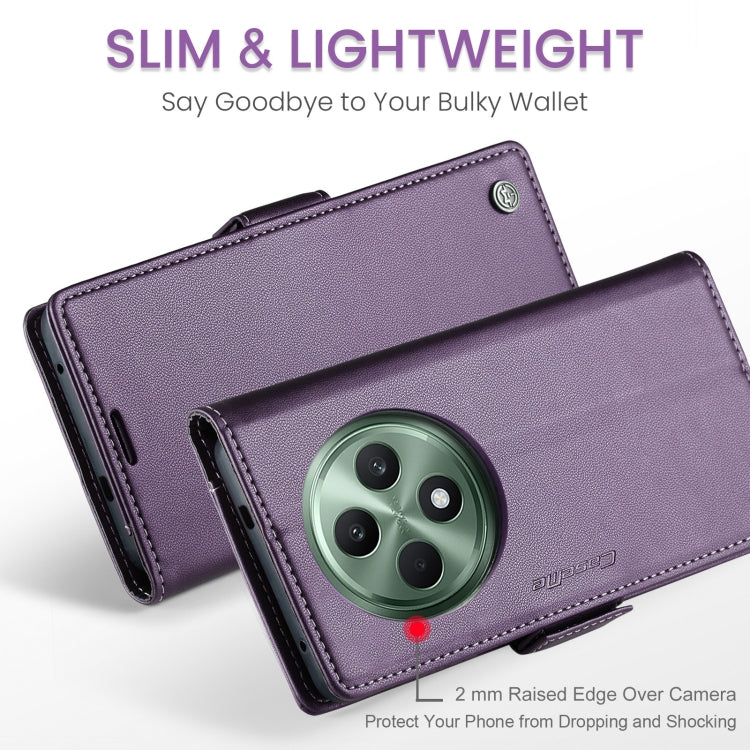 For OPPO Reno12 F /12 FS 5G CaseMe 023 Butterfly Buckle Litchi Texture RFID Anti-theft Leather Phone Case