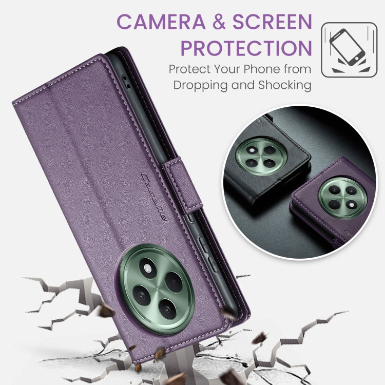 For OPPO Reno12 F /12 FS 5G CaseMe 023 Butterfly Buckle Litchi Texture RFID Anti-theft Leather Phone Case