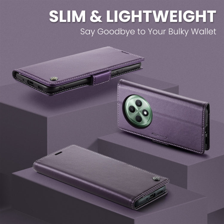 For OPPO Reno12 F /12 FS 5G CaseMe 023 Butterfly Buckle Litchi Texture RFID Anti-theft Leather Phone Case