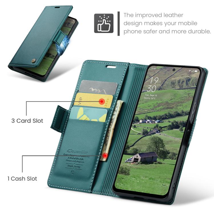 For OPPO Reno13 CaseMe 023 Butterfly Buckle Litchi Texture RFID Anti-theft Leather Phone Case