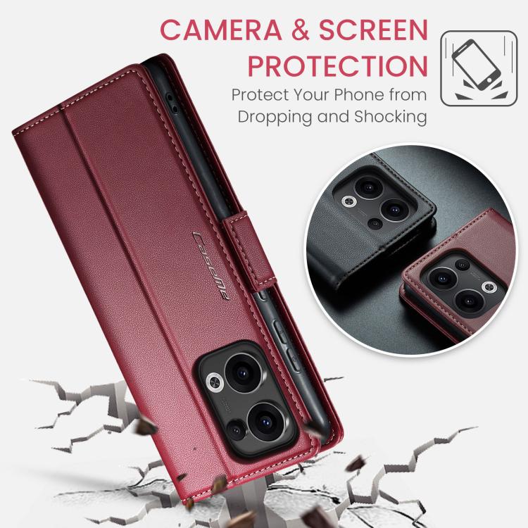 For OPPO Reno13 CaseMe 023 Butterfly Buckle Litchi Texture RFID Anti-theft Leather Phone Case