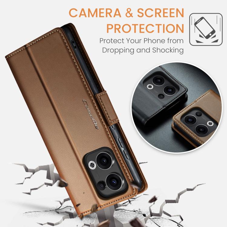 For OPPO Reno13 CaseMe 023 Butterfly Buckle Litchi Texture RFID Anti-theft Leather Phone Case