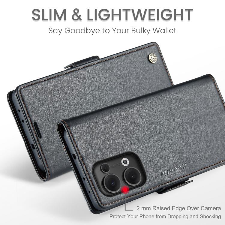 For OPPO Reno13 CaseMe 023 Butterfly Buckle Litchi Texture RFID Anti-theft Leather Phone Case