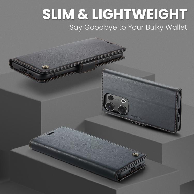For OPPO Reno13 CaseMe 023 Butterfly Buckle Litchi Texture RFID Anti-theft Leather Phone Case