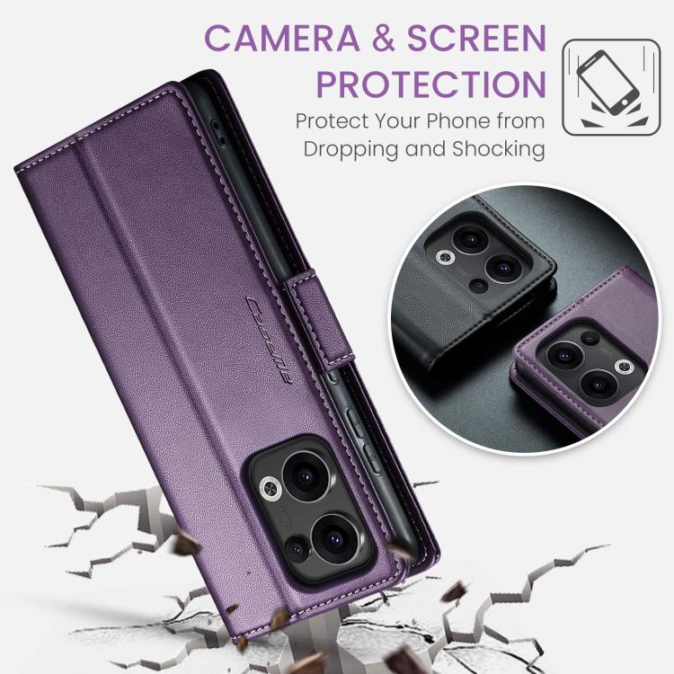 For OPPO Reno13 CaseMe 023 Butterfly Buckle Litchi Texture RFID Anti-theft Leather Phone Case