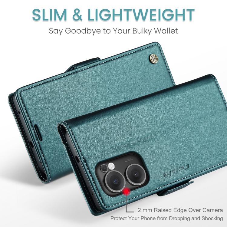 For OPPO Reno13 F 4G / 5G CaseMe 023 Butterfly Buckle Litchi Texture RFID Anti-theft Leather Phone Case