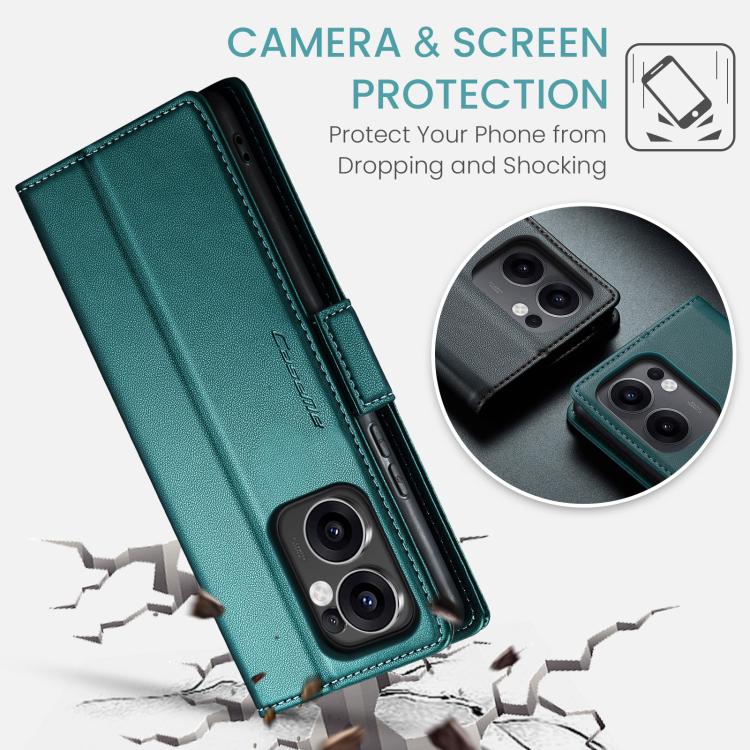 For OPPO Reno13 F 4G / 5G CaseMe 023 Butterfly Buckle Litchi Texture RFID Anti-theft Leather Phone Case