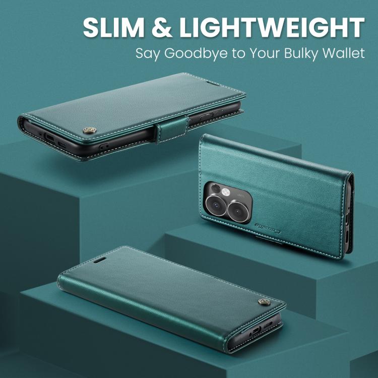 For OPPO Reno13 F 4G / 5G CaseMe 023 Butterfly Buckle Litchi Texture RFID Anti-theft Leather Phone Case