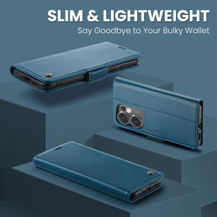 For OPPO Reno13 F 4G / 5G CaseMe 023 Butterfly Buckle Litchi Texture RFID Anti-theft Leather Phone Case