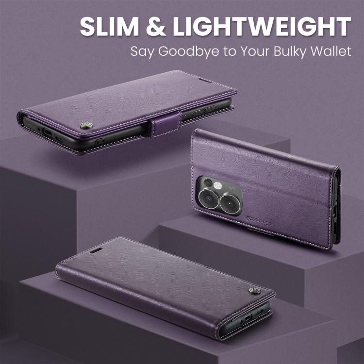 For OPPO Reno13 F 4G / 5G CaseMe 023 Butterfly Buckle Litchi Texture RFID Anti-theft Leather Phone Case