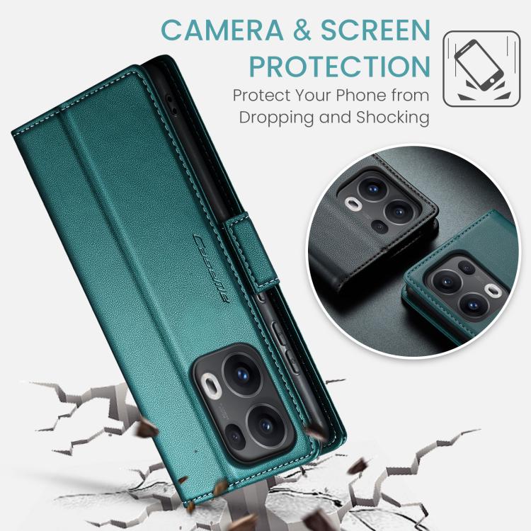 For OPPO Reno13 Pro Global CaseMe 023 Butterfly Buckle Litchi Texture RFID Anti-theft Leather Phone Case