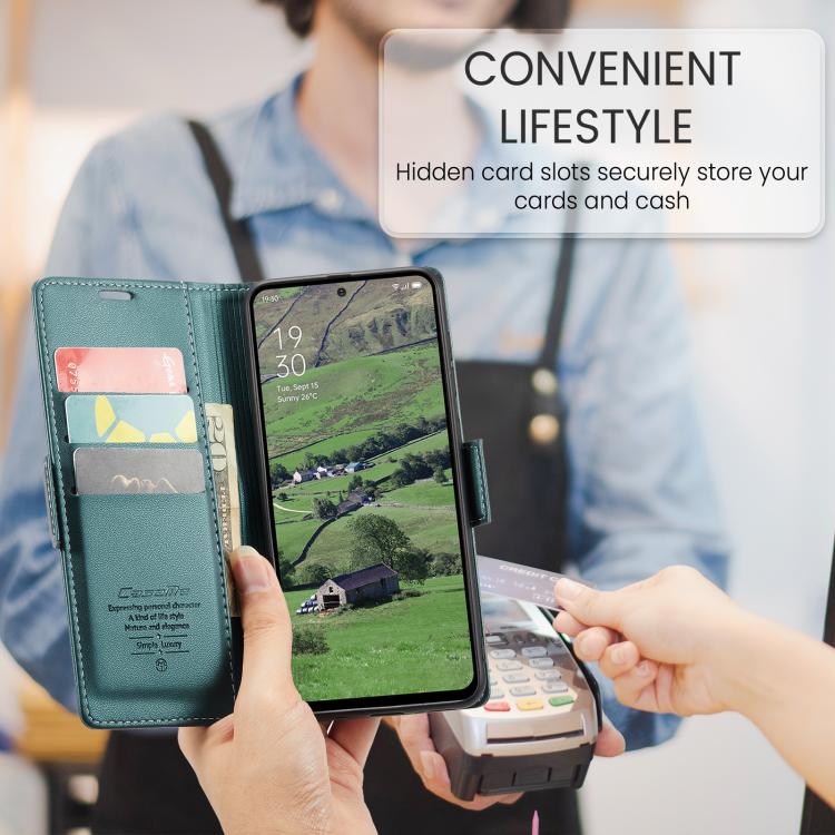 For OPPO Reno13 Pro Global CaseMe 023 Butterfly Buckle Litchi Texture RFID Anti-theft Leather Phone Case
