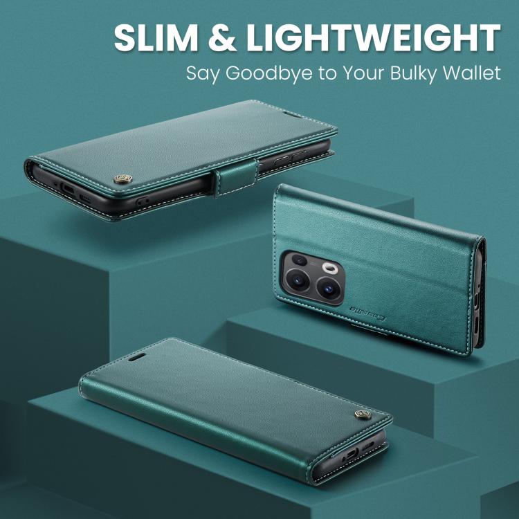 For OPPO Reno13 Pro Global CaseMe 023 Butterfly Buckle Litchi Texture RFID Anti-theft Leather Phone Case