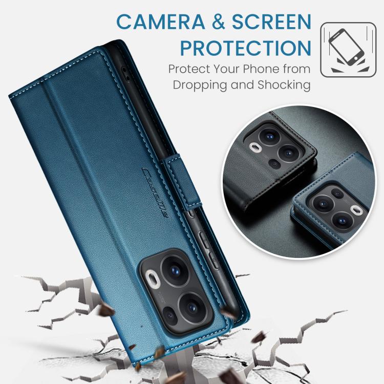 For OPPO Reno13 Pro Global CaseMe 023 Butterfly Buckle Litchi Texture RFID Anti-theft Leather Phone Case