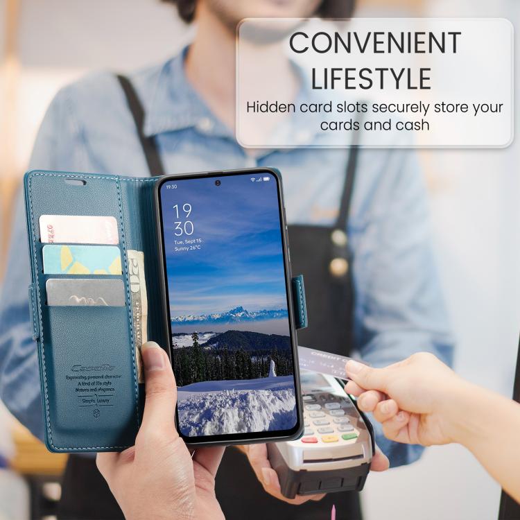 For OPPO Reno13 Pro Global CaseMe 023 Butterfly Buckle Litchi Texture RFID Anti-theft Leather Phone Case
