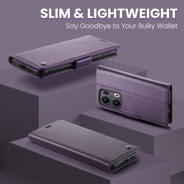 For OPPO Reno13 Pro Global CaseMe 023 Butterfly Buckle Litchi Texture RFID Anti-theft Leather Phone Case