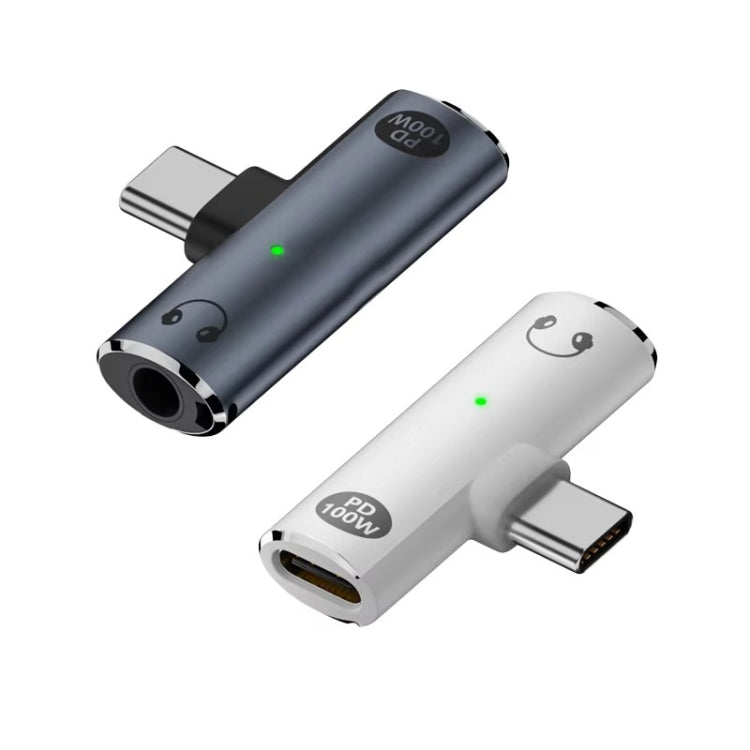 DAC Decoding Type-C to 3.5mm Headphone Plug+PD 100W Charger Conversion Adapter