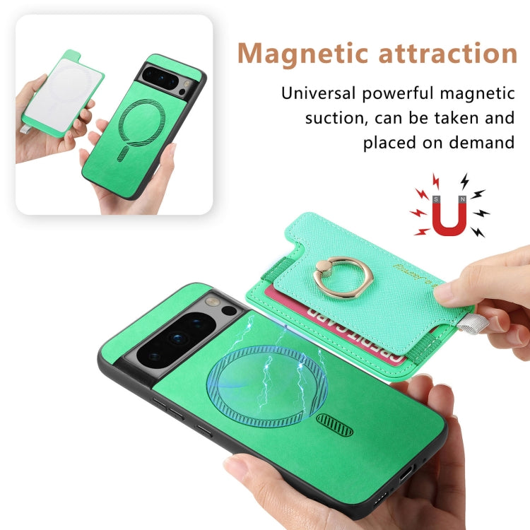 For Google Pixel 8 Pro Retro Magsafe Magnetic PU Back Cover Phone Case