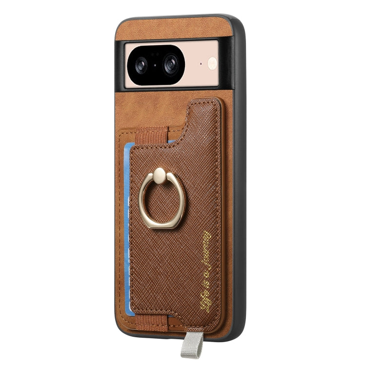 For Google Pixel 8 Retro Magsafe Magnetic PU Back Cover Phone Case