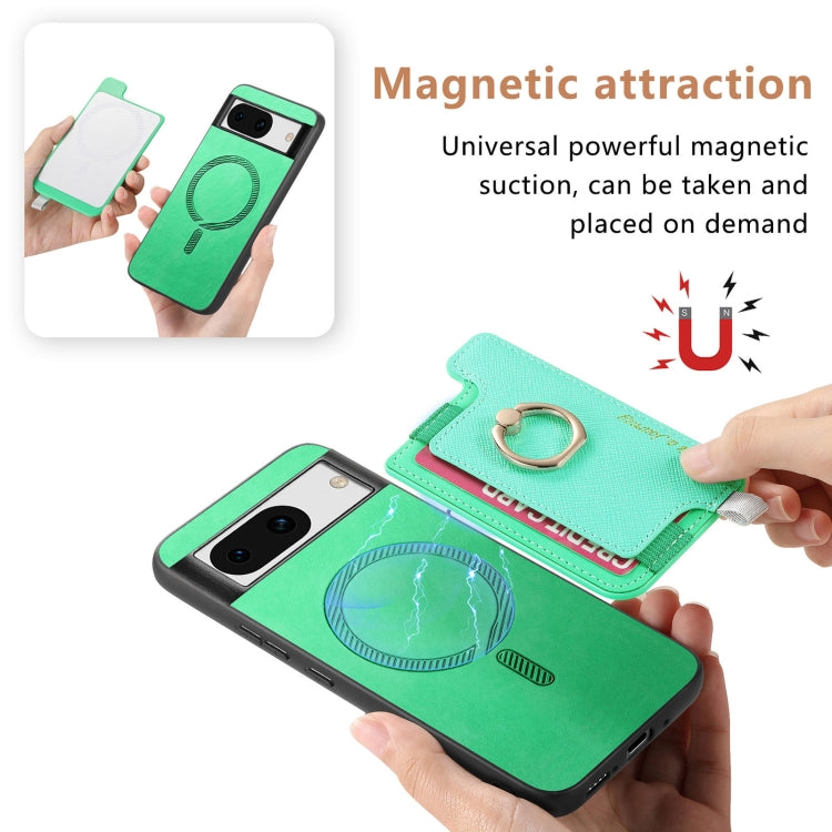 For Google Pixel 7a Retro Magsafe Magnetic PU Back Cover Phone Case