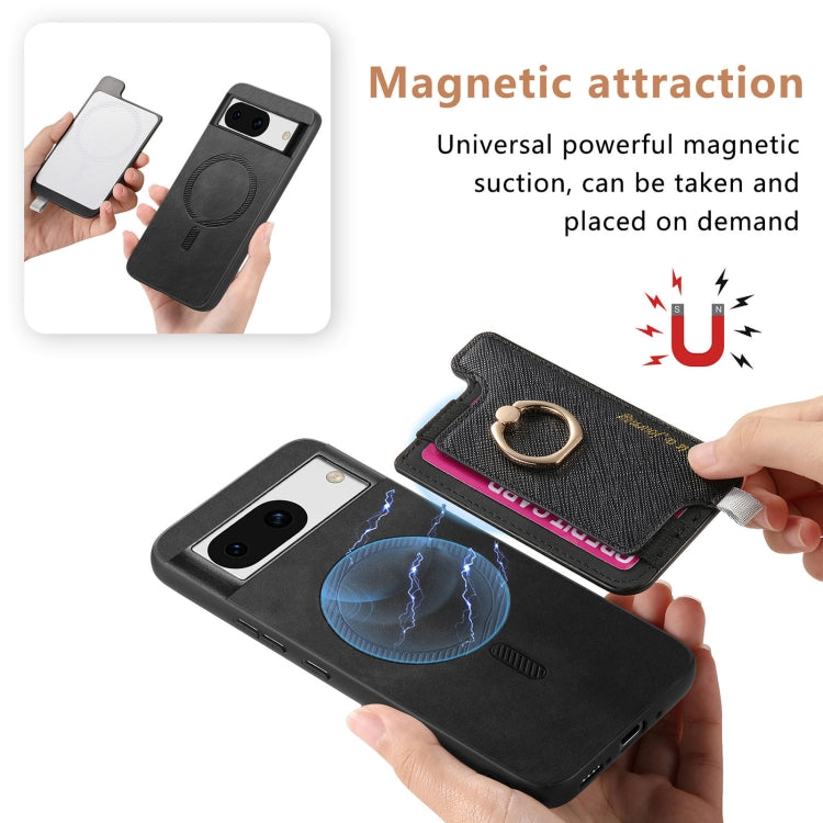 For Google Pixel 7a Retro Magsafe Magnetic PU Back Cover Phone Case