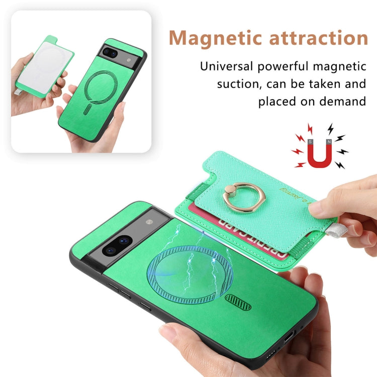 For Google Pixel 7 Pro Retro Magsafe Magnetic PU Back Cover Phone Case