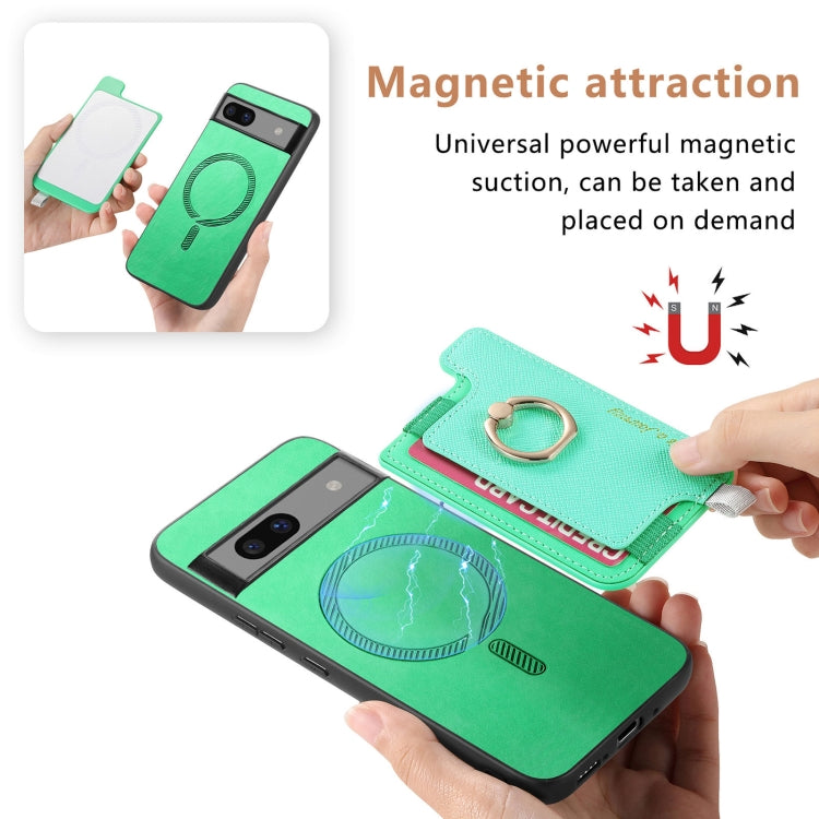 For Google Pixel 7 Retro Magsafe Magnetic PU Back Cover Phone Case
