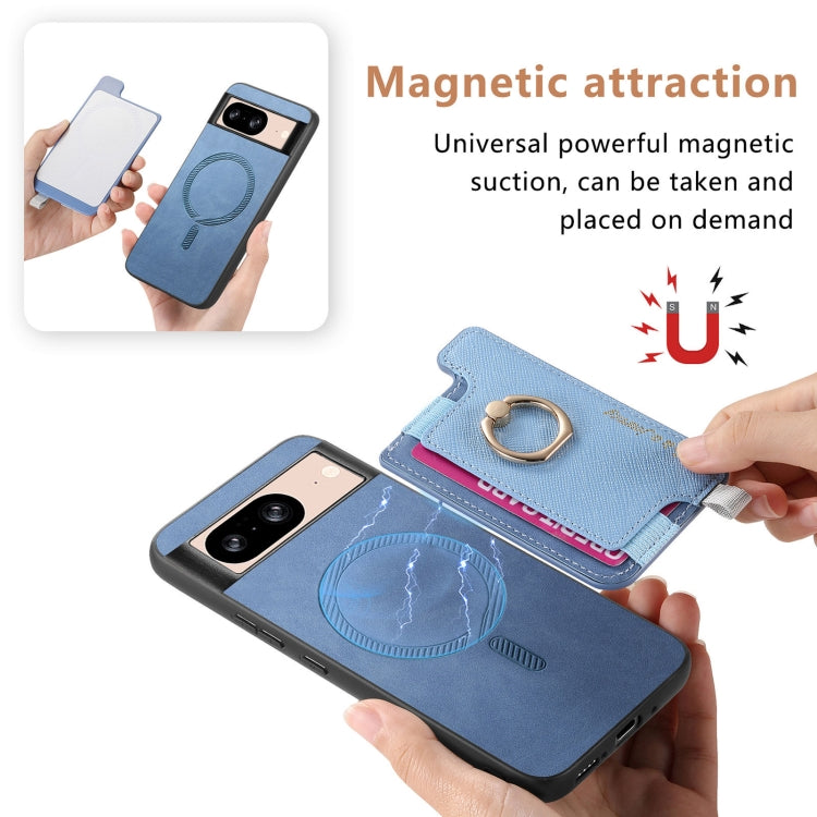 For Google Pixel 9 / 9 Pro Retro Magsafe Magnetic PU Back Cover Phone Case