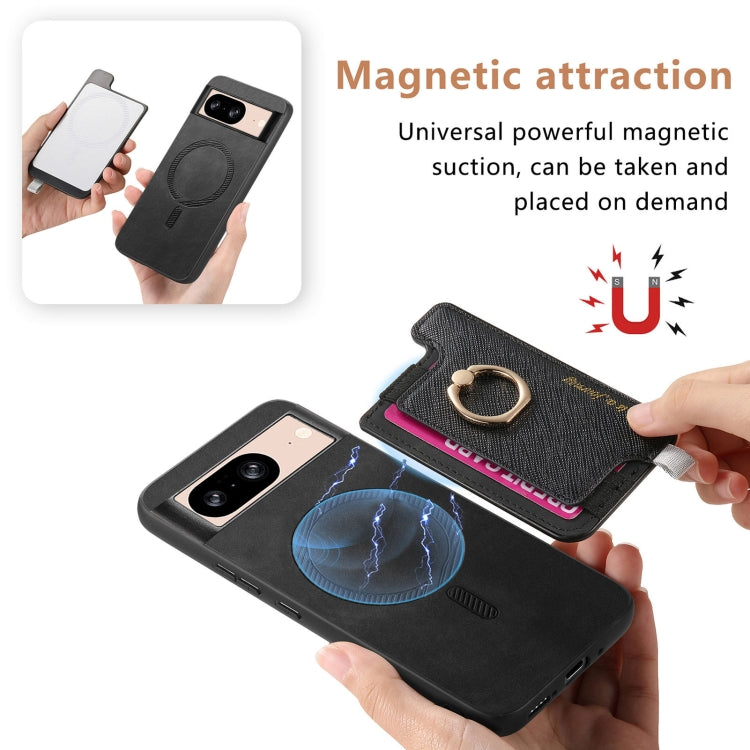 For Google Pixel 9 / 9 Pro Retro Magsafe Magnetic PU Back Cover Phone Case