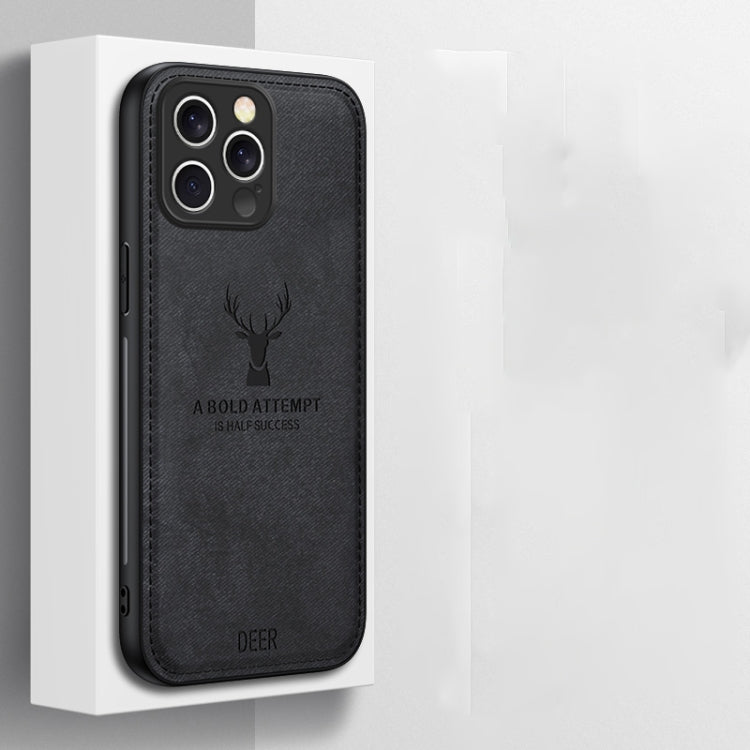 For iPhone 16 Pro Max Deer Head Cloth Skin All-inclusive Phone Case