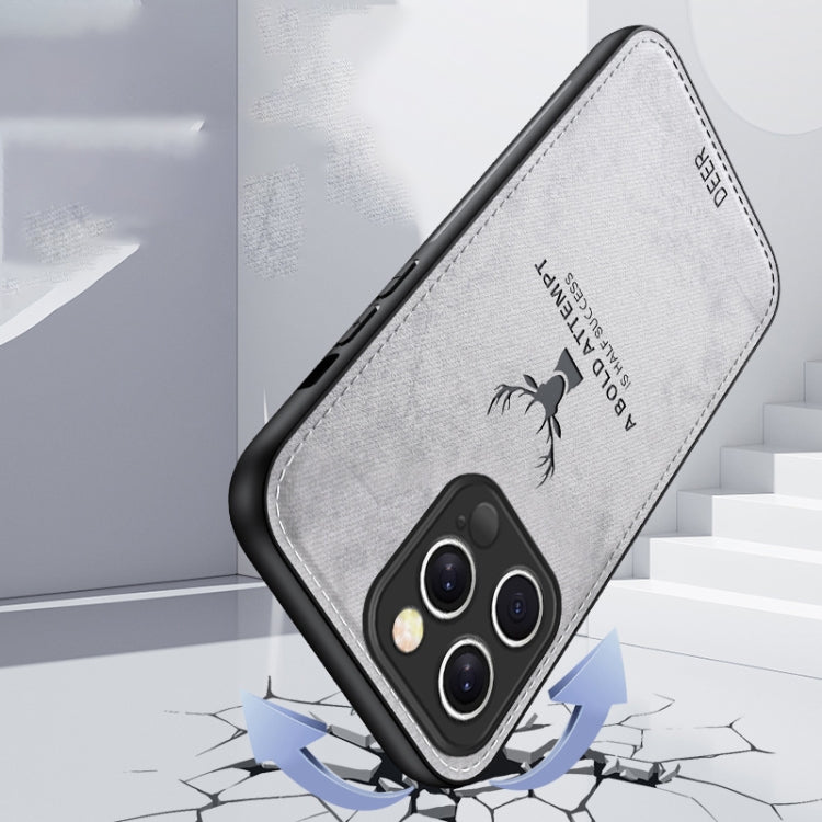 For iPhone 16 Pro Max Deer Head Cloth Skin All-inclusive Phone Case