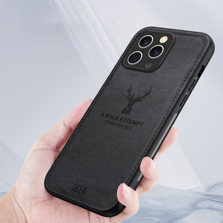 For iPhone 16 Pro Max Deer Head Cloth Skin All-inclusive Phone Case