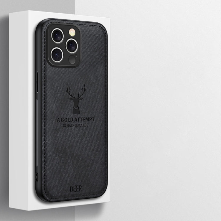 For iPhone 16 Pro Deer Head Cloth Skin All-inclusive Phone Case