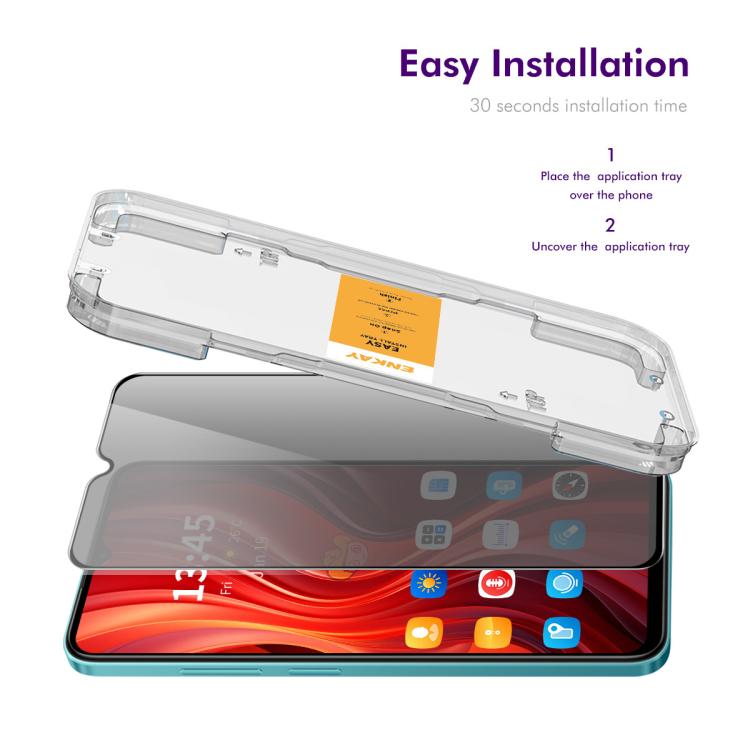 For Samsung Galaxy A26 ENKAY Easy Install Anti-peeping Privacy Tempered Glass Film