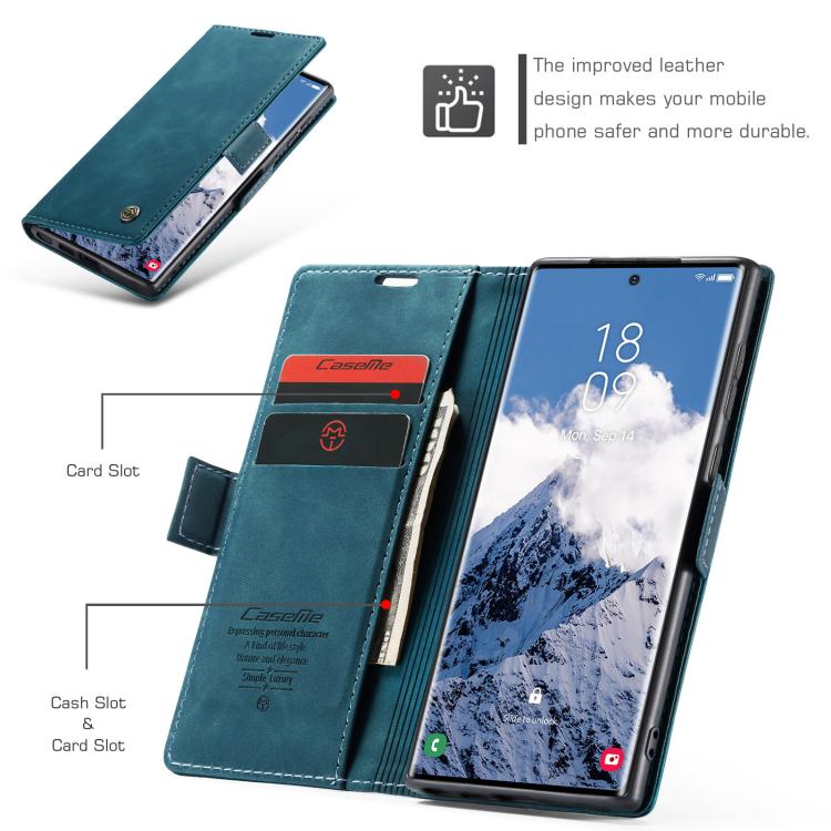 For Galaxy S25 Ultra 5G CaseMe 013 Multifunctional Horizontal Flip Leather Phone Case