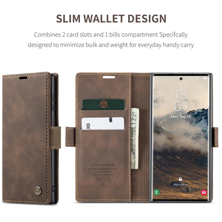 For Galaxy S25 Ultra 5G CaseMe 013 Multifunctional Horizontal Flip Leather Phone Case