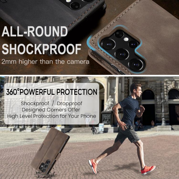 For Galaxy S25 Ultra 5G CaseMe 013 Multifunctional Horizontal Flip Leather Phone Case