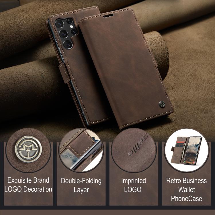 For Galaxy S25 Ultra 5G CaseMe 013 Multifunctional Horizontal Flip Leather Phone Case