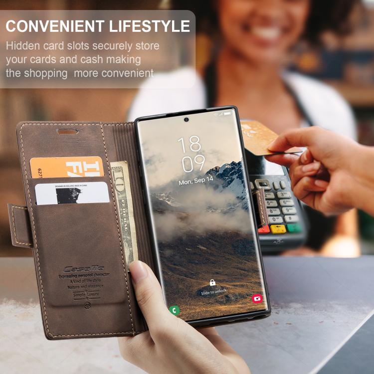For Galaxy S25 Ultra 5G CaseMe 013 Multifunctional Horizontal Flip Leather Phone Case